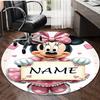 Personalized M-Minnie Round Chair Office Rug - Perfect for Mat, Office Chair & More - Ideal Gift for Birthdays and Holidays