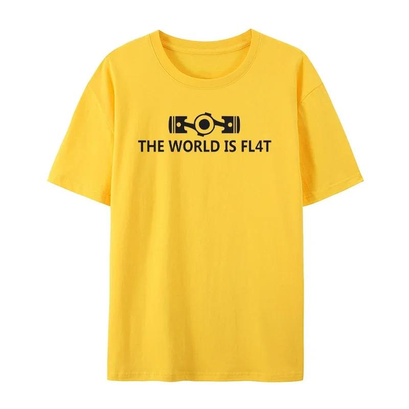 

Летняя футболка World Fashion Flat Engine с коротким рукавом, повседневная модная универсальная футболка, мужская хлопковая футболка с круглым вырезом, размер ЕС XXXXXL серый