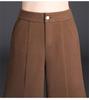 High-Waisted Wide-Leg Flare Culottes for Petite - Solid Color, Loose Drape Style