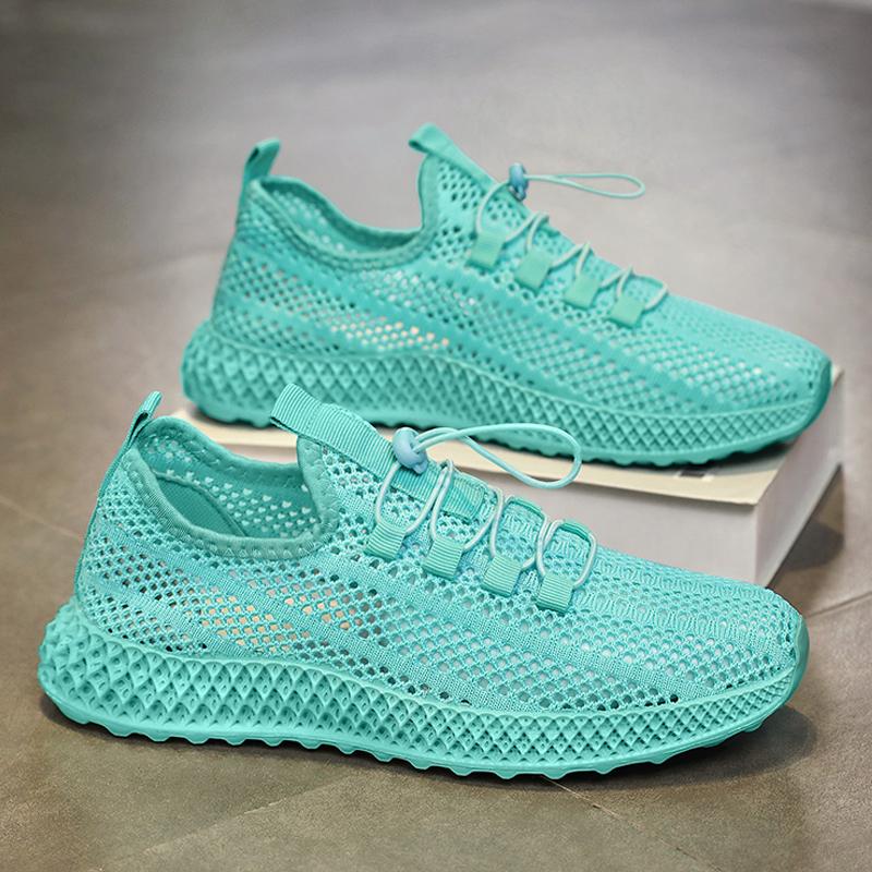 Net Men's Shoes 2025 New Summer Breathable Thin Hollow Soft Sole Light Water Shoes Casual Sports Shoes Fashion Shoes