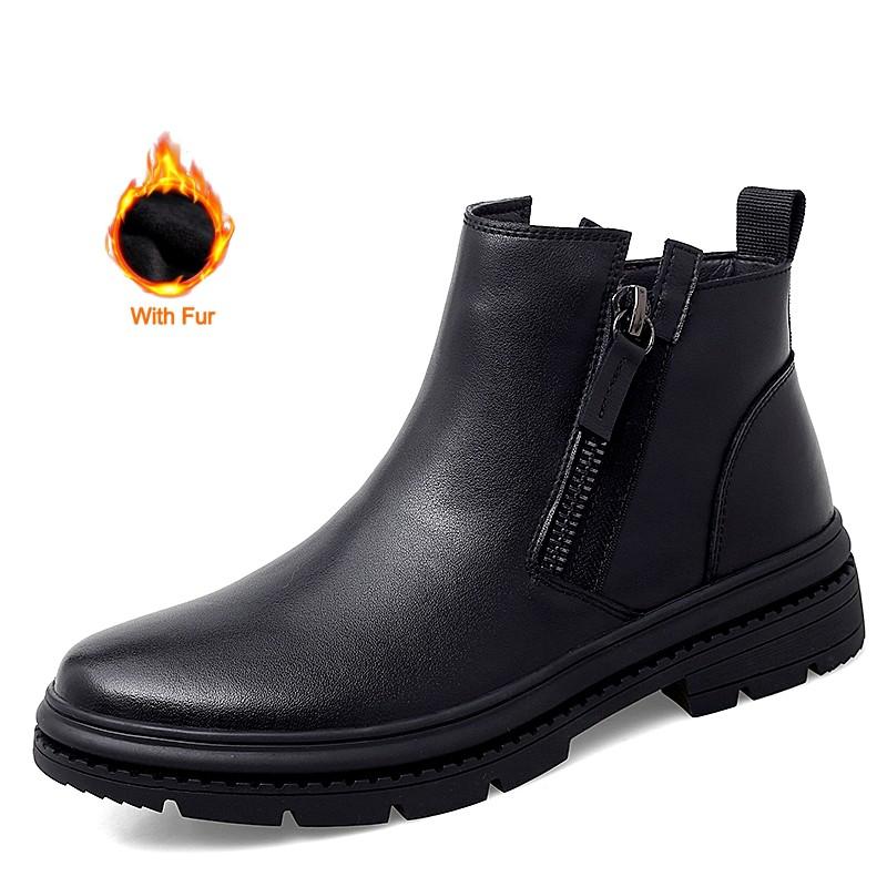 

Модные зимние мужские ботинки, роскошный бренд, формальные ботинки челси, новые из натуральной кожи, уличные теплые зимние ботильоны для мужчин, повседневная обувь 44