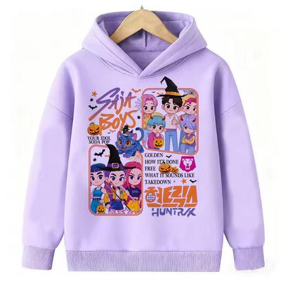 Kpop Demon Hunter Saja Boys Sweatshirt Autumn Winter Sport Hooded Fashion Casual Round Y2K Cosplay Clothing