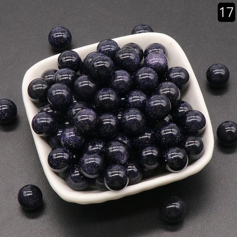 1189-12MM Natural Round Crystal Stone Bead, No Hole, Mini Small Ball for DIY Jewelry and Crafts