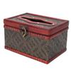 Wooden Tissue Box Retro Beautiful Decorative Paper Towel Storage Case for Massage Shop Home Hotel