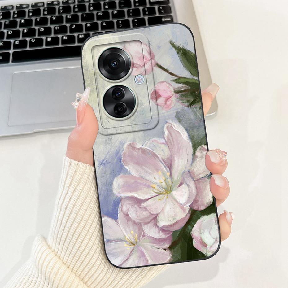 Lens Protective Case For OPPO Reno11 F CPH2603 Fashion Painted Soft Silicone Back Cover For Oppo Reno 11F 5G Phone Cases