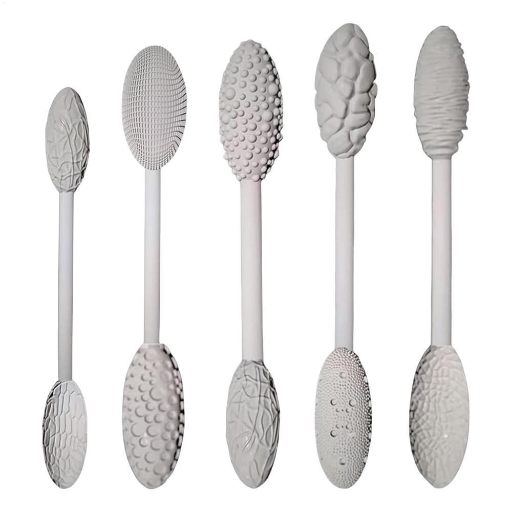 

5pcs Texture Tool Set for Clay Art double-head Oval clay modeling pattern tool Clay Craft texture rolling gadget kit