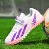 Botas de Fútbol Juveniles Unisex con Velcro: Zapatillas de Entrenamiento para Exteriores para Niños con Tacos para Césped