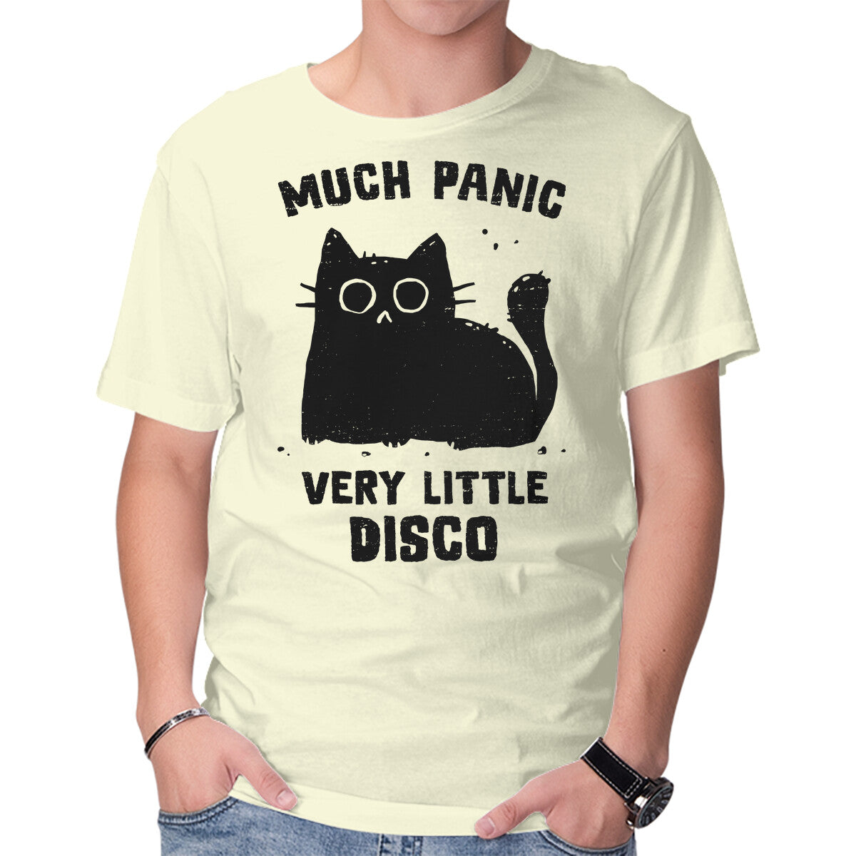 Unisex Crew Neck T-Shirt Much Panic Very Little Disco Graphic Short Sleeve Casual Tee XL