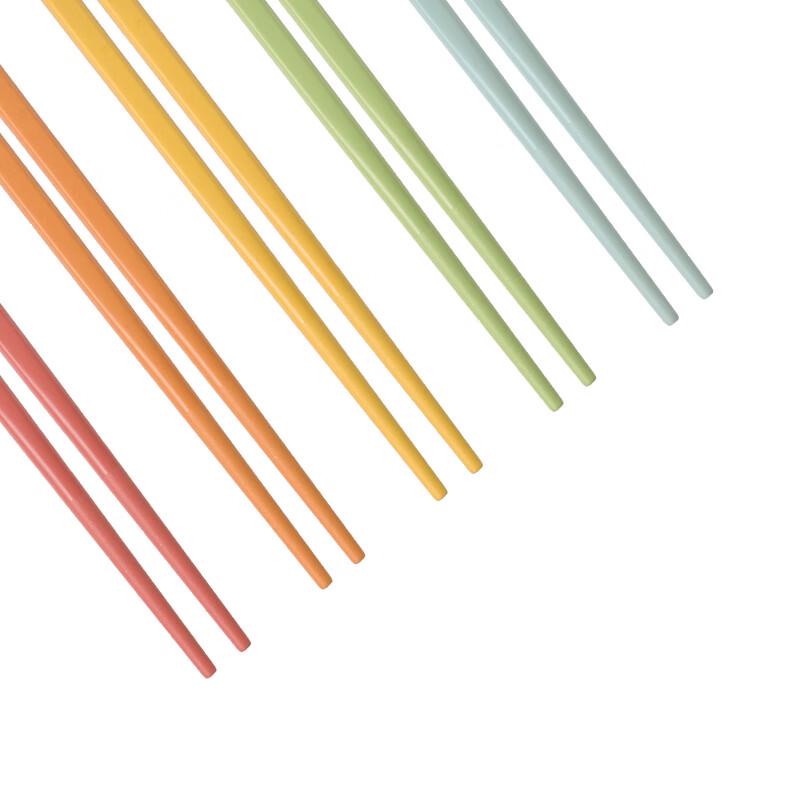 Kambach Lucky Rabbit Five-Color Alloy Chopsticks (5 Pairs)