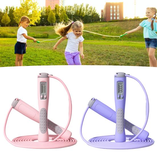 Skipping Rope Adjustable Anti Slip PVC Portable Smart Counting Training Jump Rope Daily Use