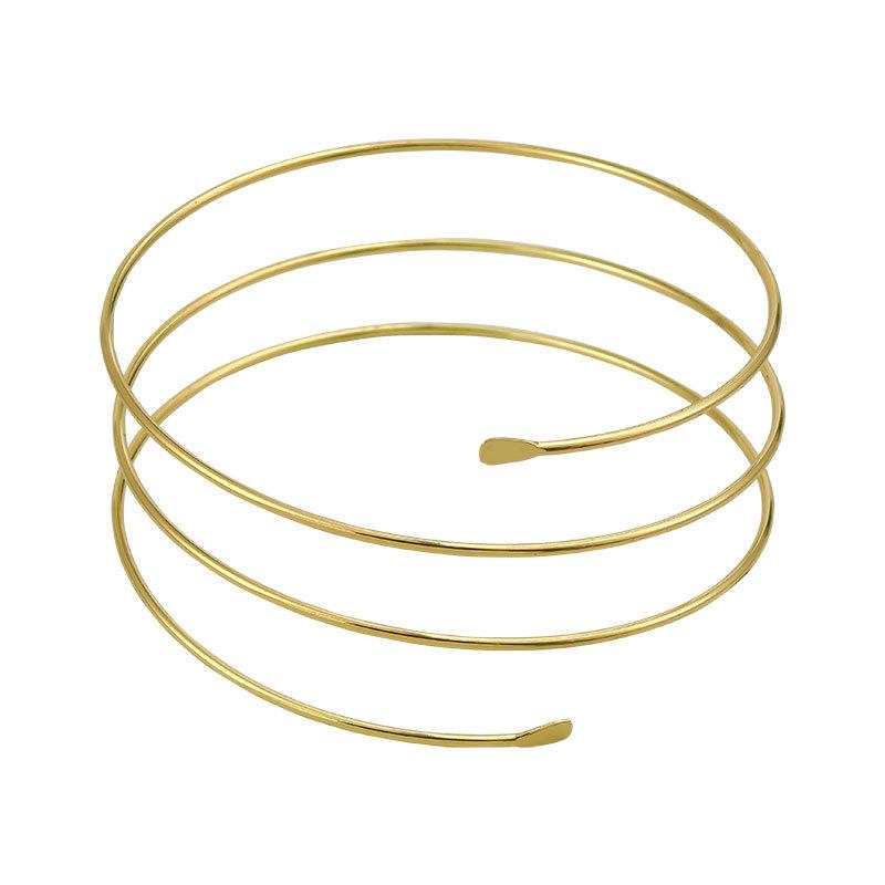 Trendy Exaggeration Hollowed-out Multiple Layers Cross Personalized Arm Ring Adjustable Opening Bangles for Women Ewellery Gifts