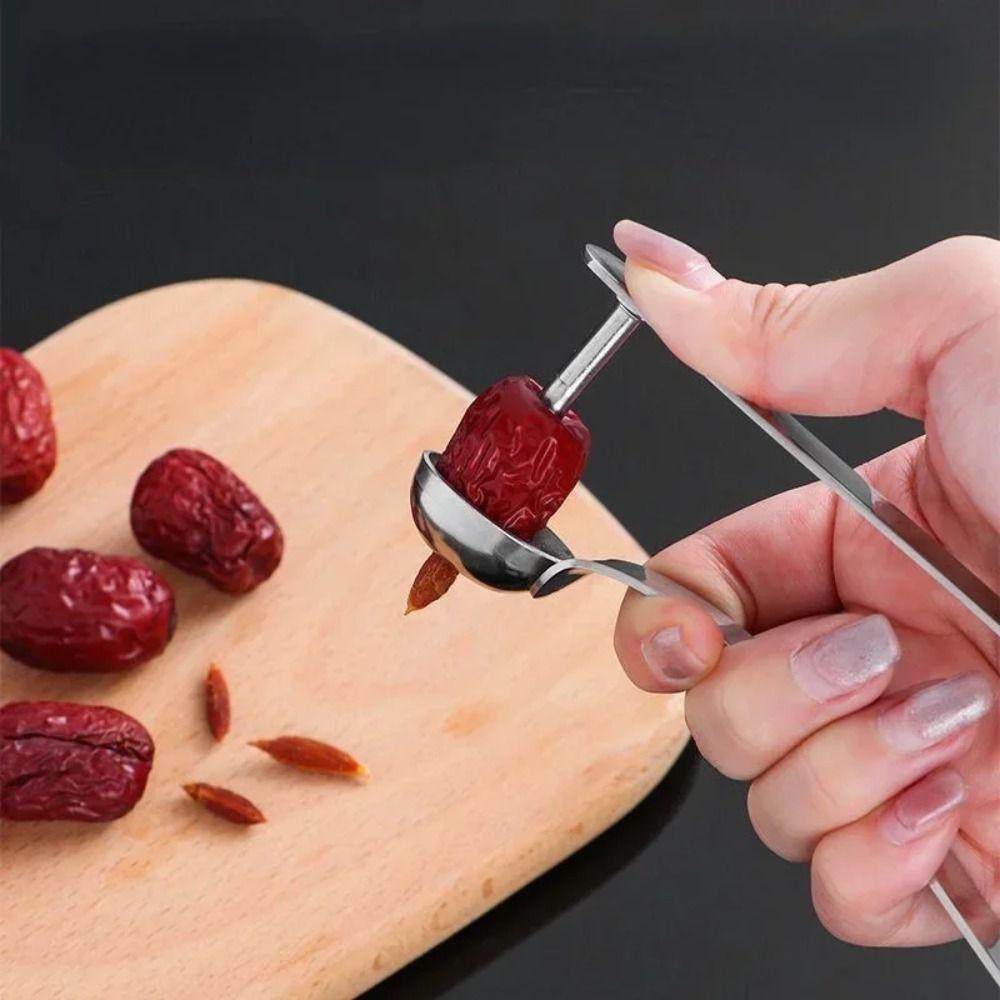 ABS Jujube Pitting Device Silver Green Egg Split Device New Cherry Core Remover  Kicthen