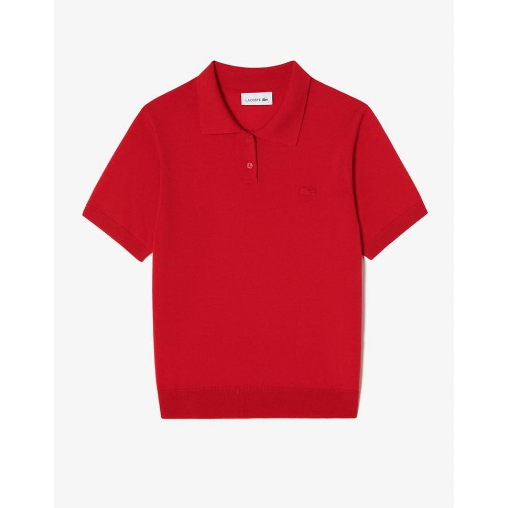 

LacoSte Women S baSic Wool Sweater Polo Pf515e 54n 240 036