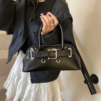 Premium Texture Portable Bowling Bag Women's 2025 New Fashion Foreign Style Underarm Bag Versatile Shoulder Shell Bag
