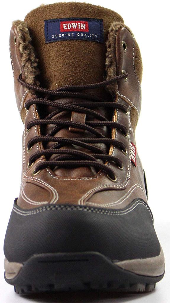 Edwin Sneakers EDS-9120 Men's High-Top (26.5cm, Brown)