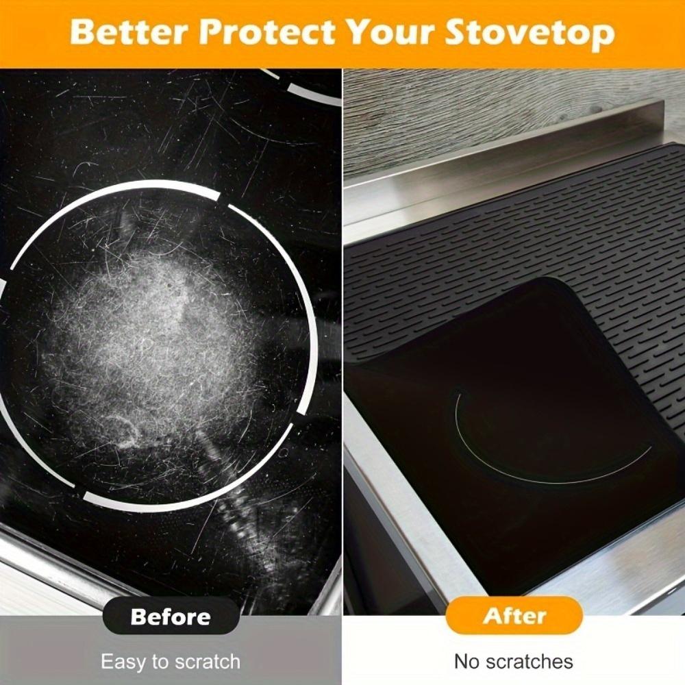 Flexible Silica Gel Furnace Cover Heat-resistant Protection Device Is Easy To Clean When Used for Ceramic and Glass Top Stove Kitchen Countertops.