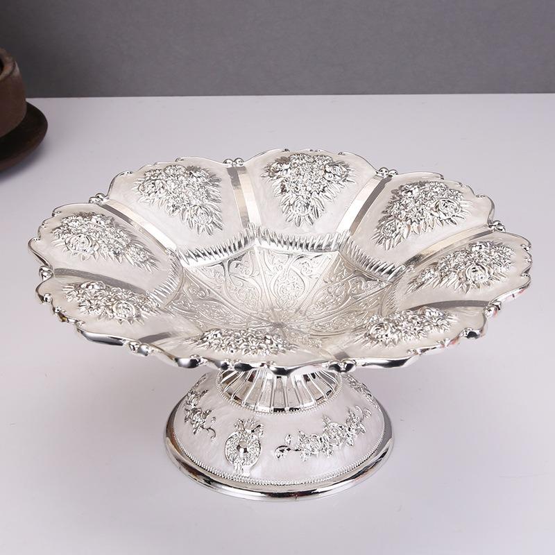 Fruit Plate Ornaments European Style Nordic Style Home Creative Fashion Living Room Metal Exquisite Fruit Plate