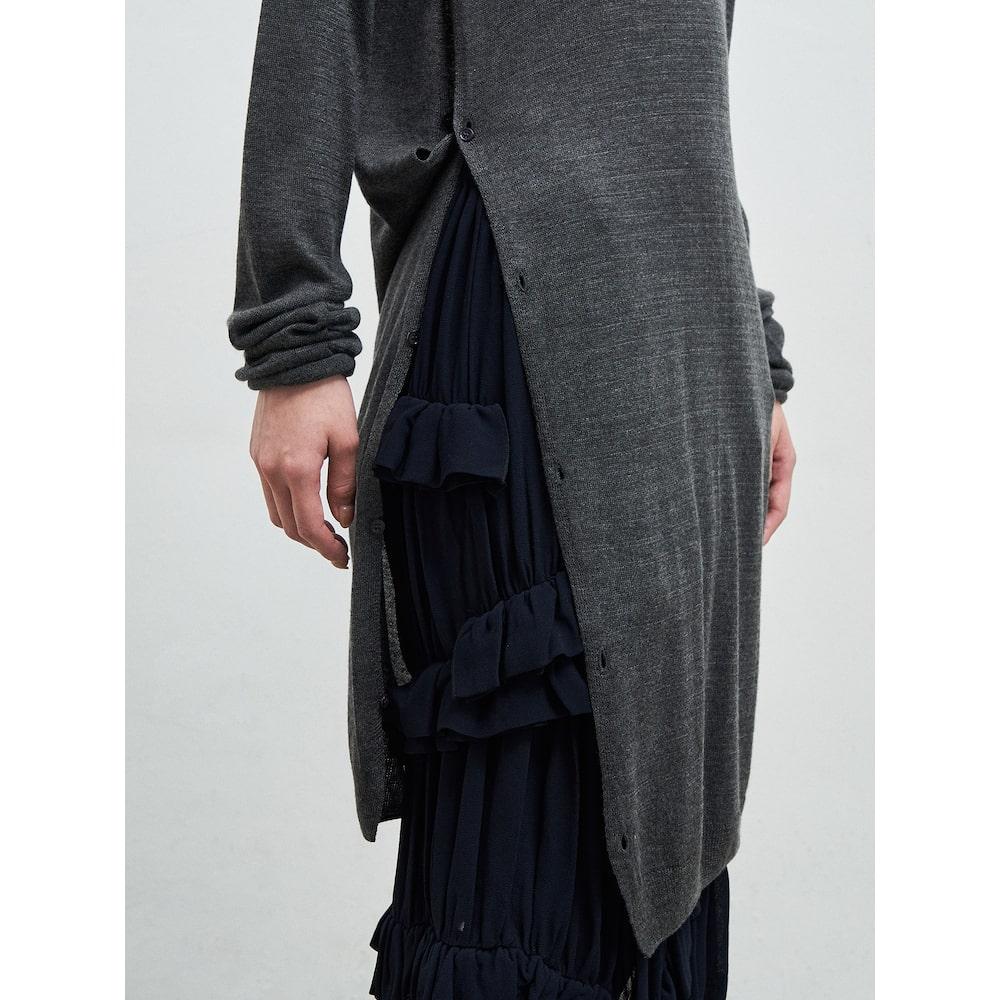Anggae Button Fluid Pullover Ash