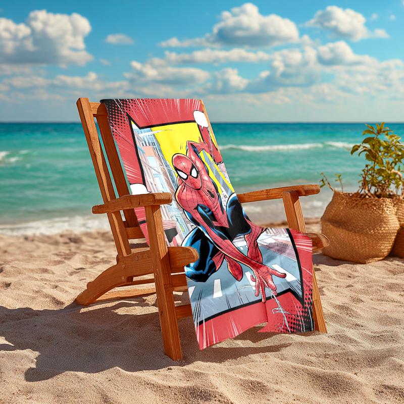 Spider-Man Beach Towel Outdoor Camping Beach Towel for Vacation Swim Outdoor Pool Absorbent Bath Towel