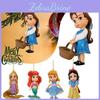 Entzückende 8cm Cartoon Prinzessin Weihnachtsornamente Partydeko