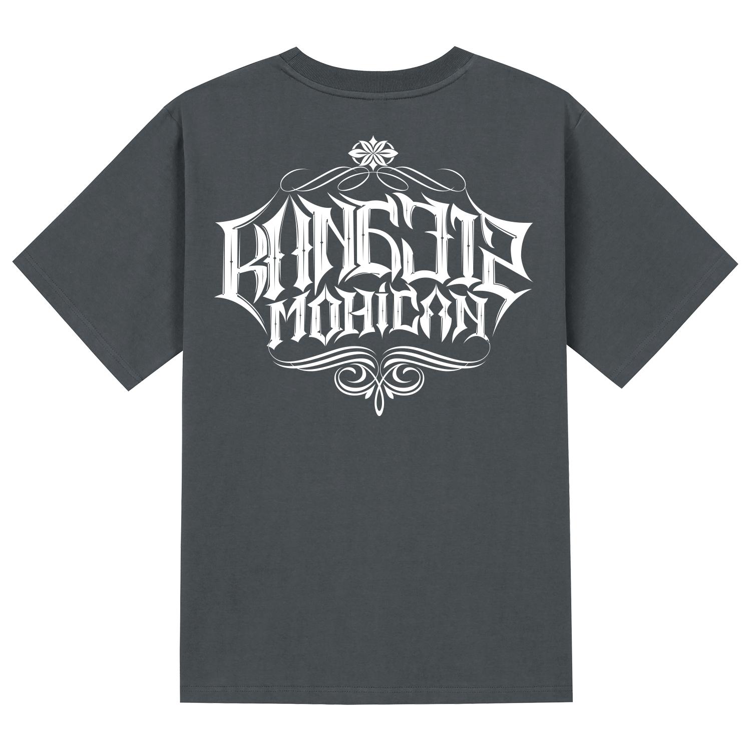 Khan 6312 Ktg0004 Khan Lettering Short Sleeve T-Shirt - Gray Gray/L
