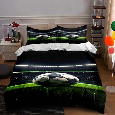 Soccer Field Design. Bedding Duvet Cover Sets Duvet Covers Pillowcases Gifts (1 * Duvet Cover 2 * Pillowcases, Without Duvet Insert)