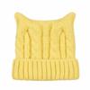 Solid Coloe Kids Cat Ears Hats Cute Ears Winter Cap Comfortable Knitted Beanie Hat  Kids