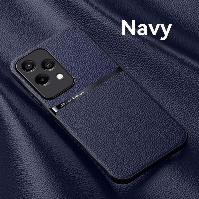 Magnetic Car Holder Leather Case For Honor 200 Lite Honor200 Pro Soft Leather Shockproof Cover For Honor 200Pro 200Lite Funda