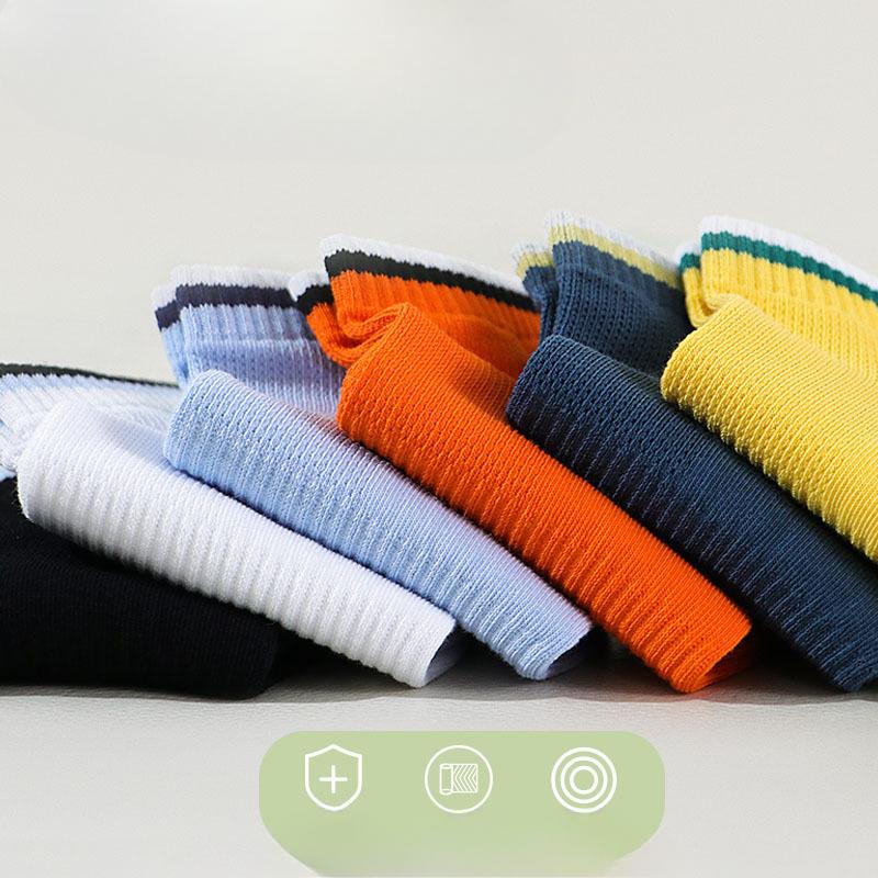 Sommarstrumpor i ren bomull, Herrstrumpor korta, Ren bomull, svettabsorberande och luktavvisande, Sommar, andningsbara, nät, låga, sportstrumpor, ankelsockor