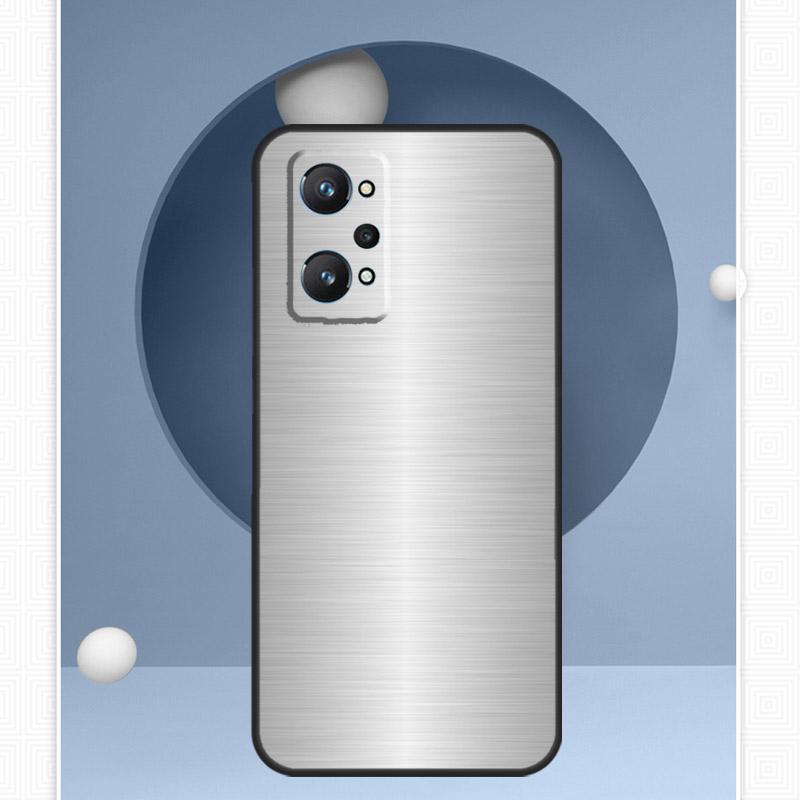 Brushed Metal Texture Steel Print For Realme C55 C33 C30 C21Y 10 Pro Plus GT Neo 5 3 3T Case For OnePlus 11 10 Pro Nord 2 2T