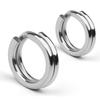 100pcs Stainless Steel Double Ring Flattened Loop Sub Bait Hook Connector Reinforced Flattened O-ring Fishing Gear Accessories