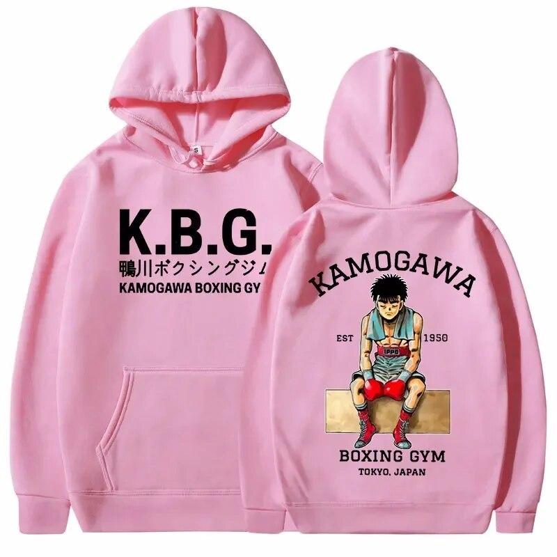 Best Seller Unisexga Makunouchi Takamura KGB Graphic Hoodies Unisex Streetwear Anime Kamogawa Boxing Gym Double Sided Print Hoodie Unisex