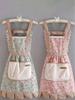 Home & Living, Kitchen & Dining, Kitchen Tools & Gadgets, Canvas Floral Hand Wipe Apron, Kitchen Home Cooking Oil and Stain Resistan