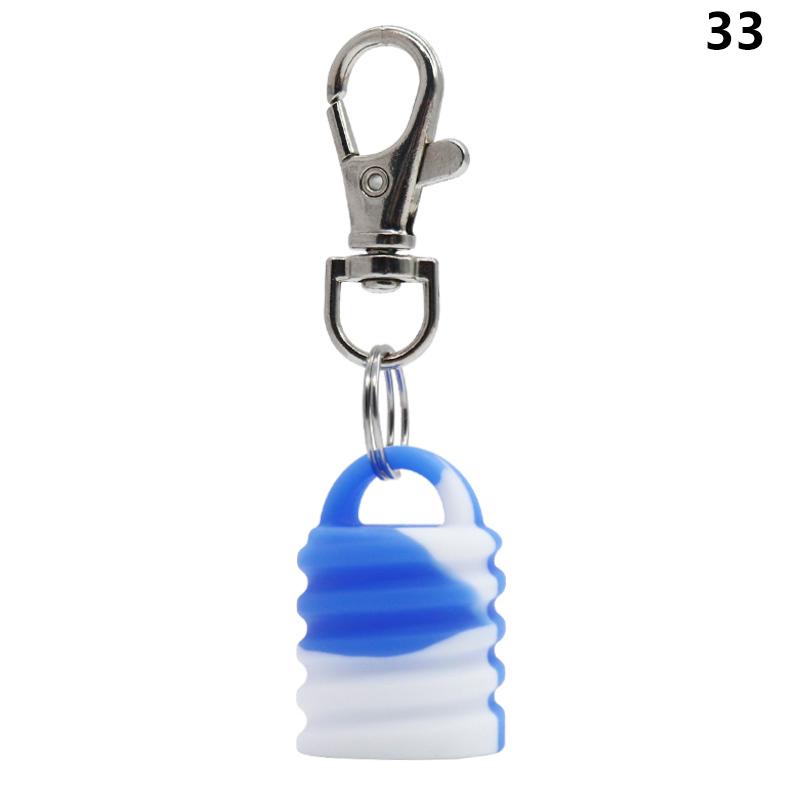 Practical Silicone Keychain Cap lip gloss accessories Portable Durable Holder Keychain Compatible For  Lipstick Storage Cap