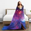 Galaxy Sky Print Flannel Blankets Quality Super Soft Colorful Milky Way Bedding Throws Travel Office Couch Bed Novelty Bedspread