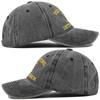 Retro Embroidered Washed Cotton Baseball Cap Adjustable Breathable Sun Hat