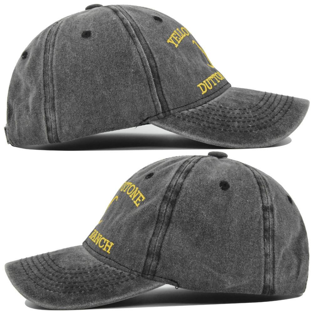 Retro Embroidered Washed Cotton Baseball Cap Adjustable Breathable Sun Hat