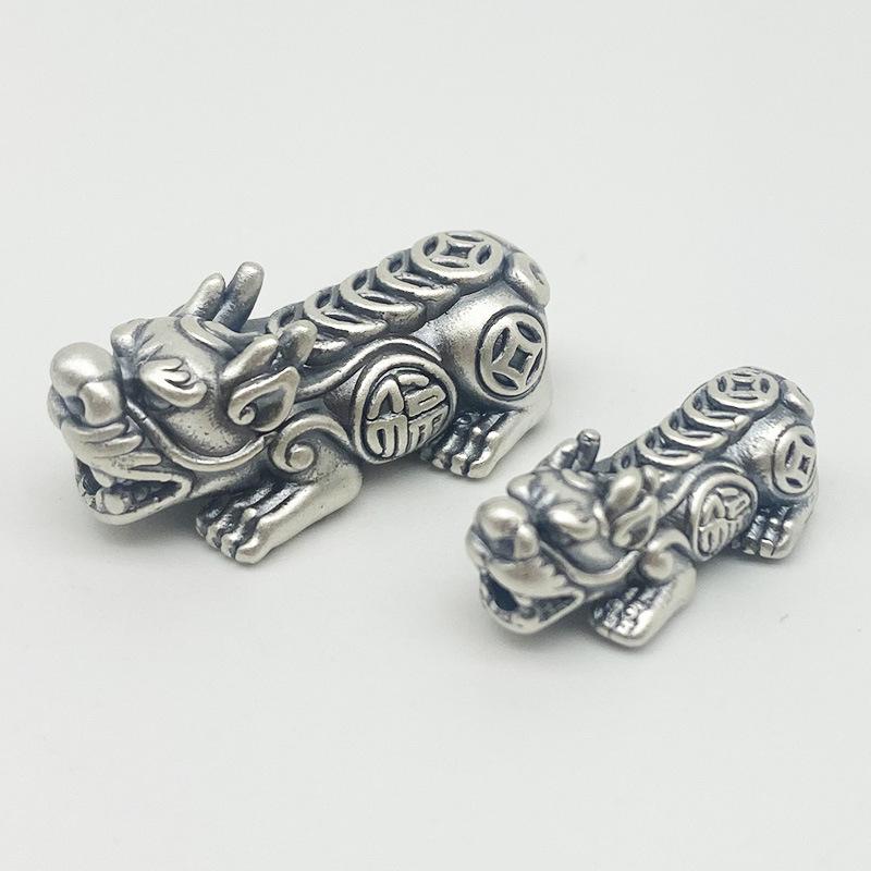 Sterling Silver Pixiu Pendant for DIY Necklace or Bracelet 99 Silver