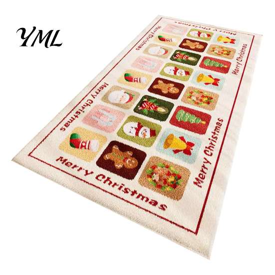 Holiday Area Rug for Living Room Christmas Bedroom Rug, Soft Imitation Cashmere Non-Slip Washable Festive Easy Care Floor Runner Entryway, Room,