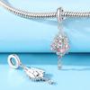 High Quality Copper Colorful Heart Castle Charm Pendant Suitable For Original Bracelets Necklaces Women'S Diy Jewelry Gifts