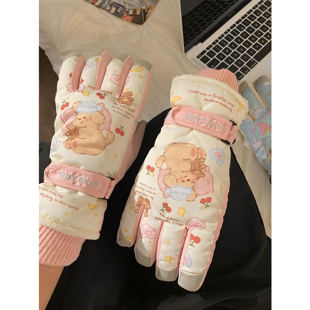 2026 Year of the Horse Women's Super Warm Winter Fingerless Cycling & Ski Gloves - Windproof for Outdoor Sports & Electric Scooters.