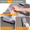 KESPEN Window Felt Squeegee, Vinyl Scraper For Window Privacy Film And Car Glass, Tint Squeegee Tallation Tool Protection Scratches Film Soothing,