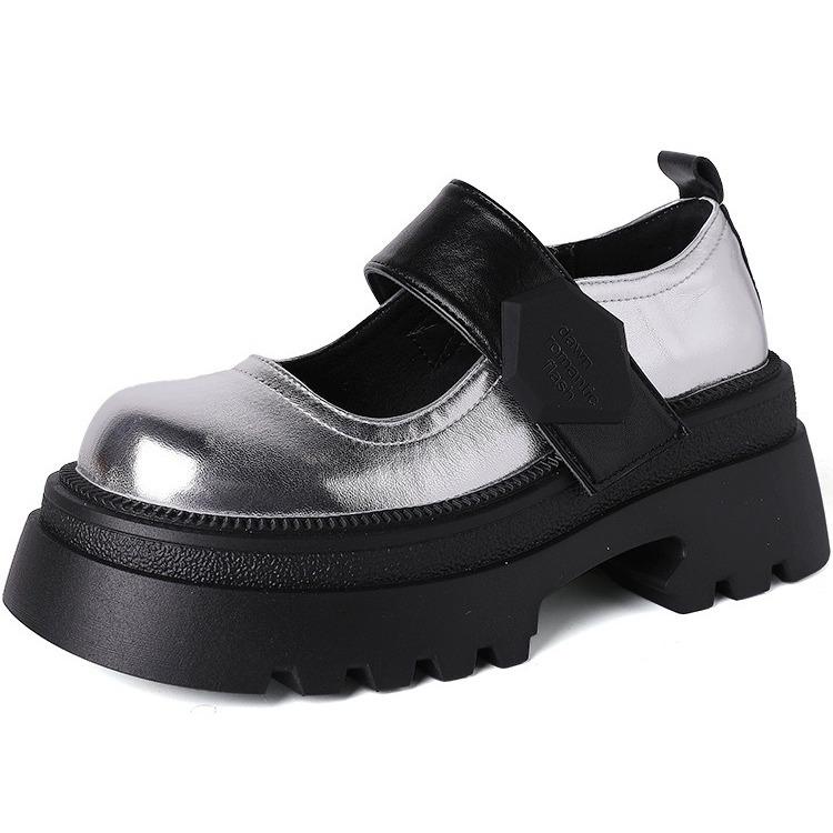 Mary Jane Shoes Women's 2025 New Popular French Temperament National Style Single Shoes with Skirts Women's Shoes Platform Small Leather Shoes