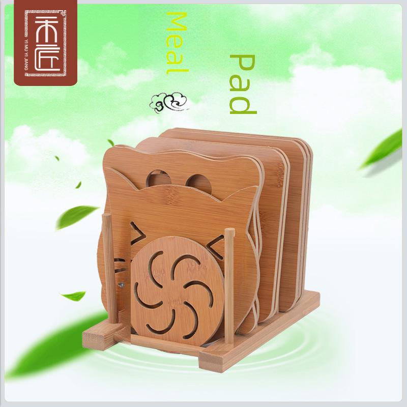 Yimuyijiang Wooden Insulation Pad and Coaster Set
