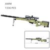 Toy Gun Assembly Building Blocks MOC Models QBU191 Rifle Desert Eagle AK47 AWM M416 MCX Assault Rifles Boys Educational Gifts