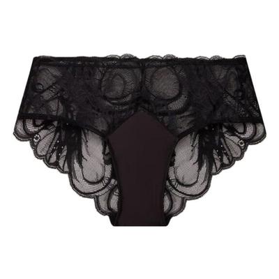Year Of The Dragon Black Label Lace Anti-Cling Solid Color Triangle Underwear Women Underwear Space-Black QF7532AD-UB1