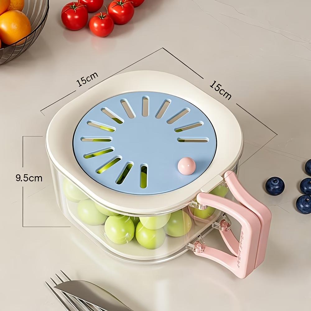 Multifunctional Kitchen Drain Basket With Lid And Handle Fruit Vegetable Washing Colander Food Storage Container Portable Kitchen Organizer