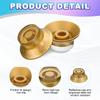 uxcell Guitar Top Hat Bell Knob Control Knob Volume Tone for Electric Set of 4 Gold Guitar/Bass - -