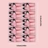 120x/Box Black French Tip False Nails Simple Full Cover Stick On Nails Wearable Almond Press On Nails Manicures Suppliss