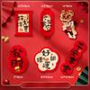 Cute Chinese New Year Fridge Magnets Traditional Festive God Of Wealth Refrigerator Magnet Cartoon Snake Year Hanging Pendent